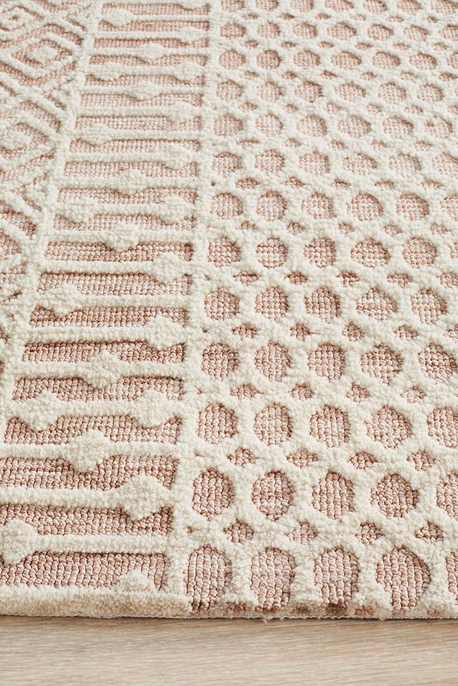 Demre Peach Ivory Transitional Rug