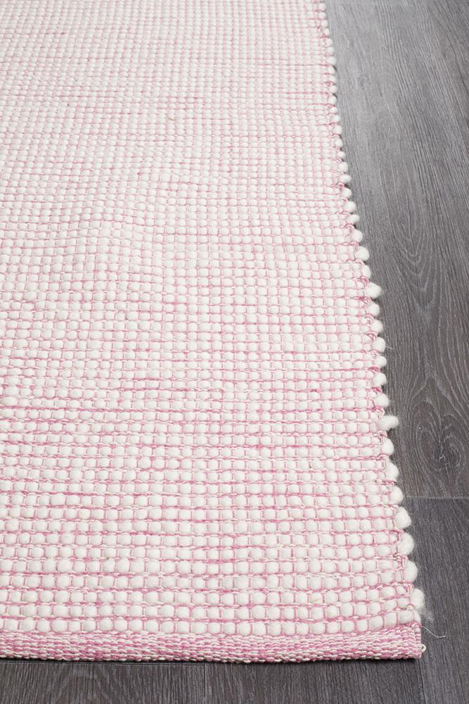 Attic Stunning Wool Pink Rug - Lost Design Society