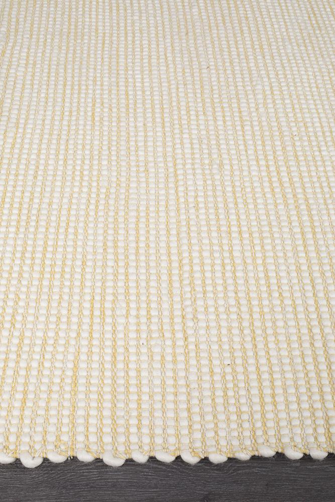 Attic Stunning Wool Yellow Rug - Lost Design Society