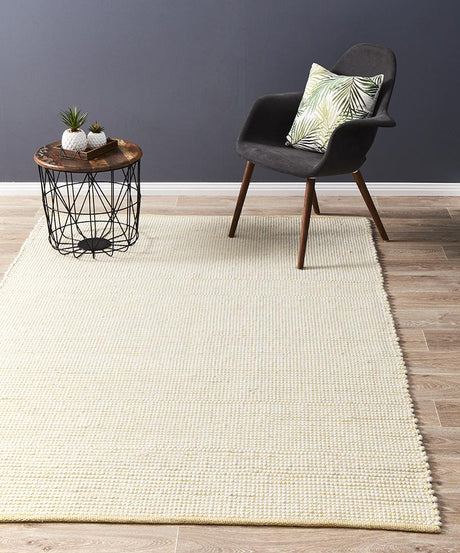 Attic Stunning Wool Yellow Rug - Lost Design Society