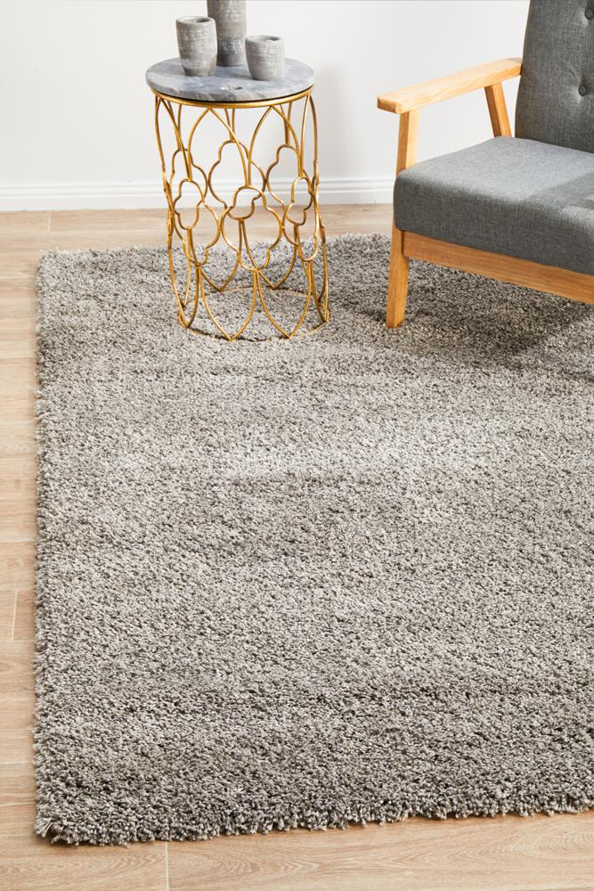 Bayou Silver Shag Rug