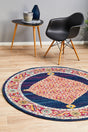 Legion Royal Blue Round Transitional Rug