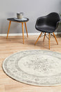 Legion Silver Round Transitional Rug