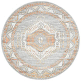 Lymbeth Grey Transitional Round Rug