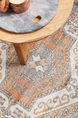 Lymbeth Grey Transitional Round Rug