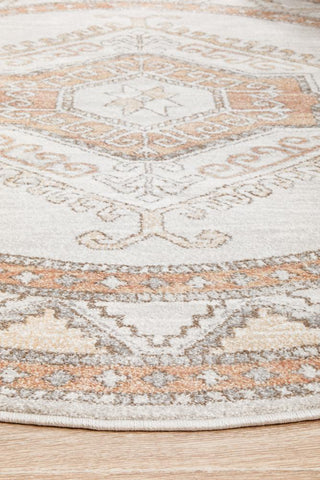 Lymbeth Natural Transitional Round Rug