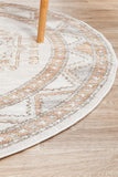 Lymbeth Natural Transitional Round Rug