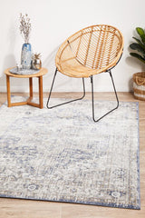 Lymbeth Ocean Blue Transitional Rug