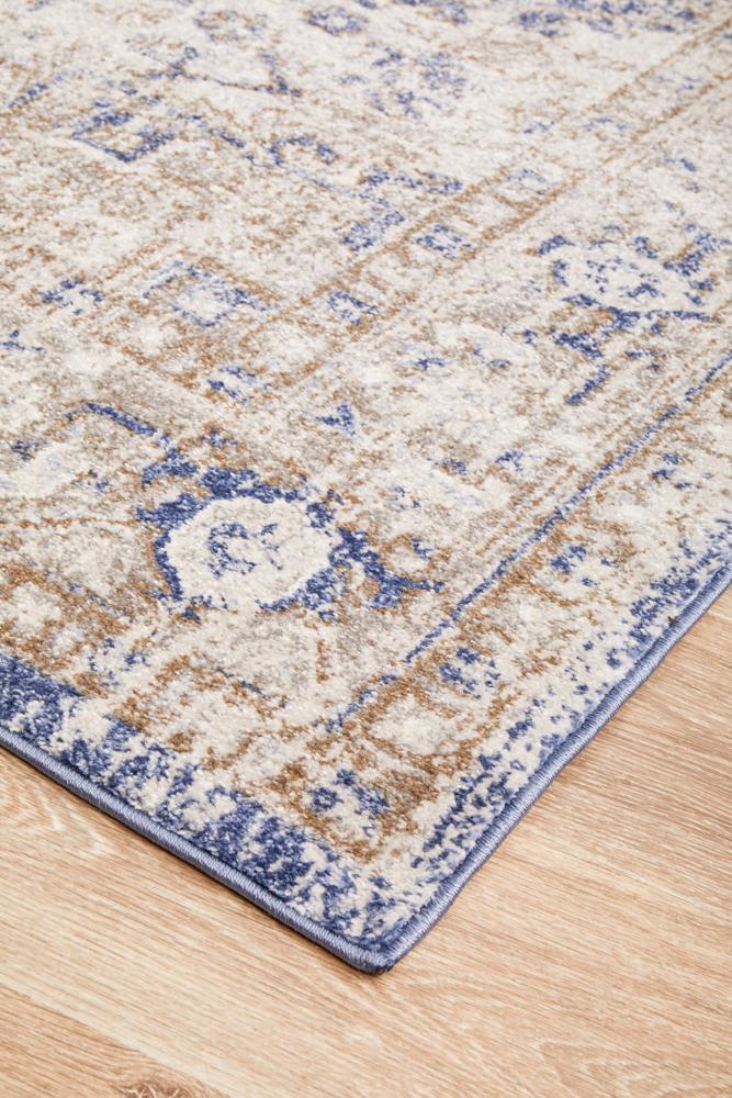 Lymbeth Ocean Blue Transitional Rug