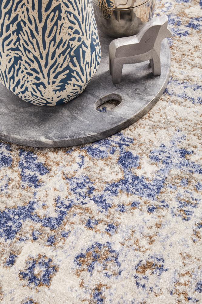 Lymbeth Ocean Blue Transitional Rug