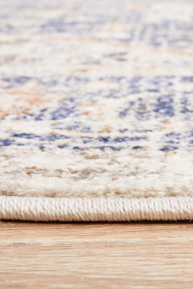 Lymbeth Blue Transitional Round Rug