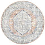 Lymbeth Peach Transitional Round Rug