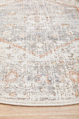 Lymbeth Silver Transitional Round Rug