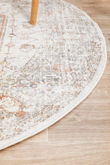 Lymbeth Silver Transitional Round Rug