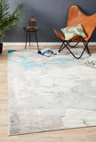 Cosmo Blue and Grey Transitional Rug