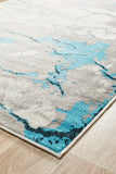 Cosmo Blue and Grey Transitional Rug