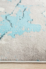 Cosmo Blue and Grey Transitional Rug