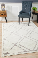 Cosmo Diamond Ivory Transitional Rug