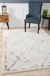 Cosmo Diamond Silver Transitional Rug