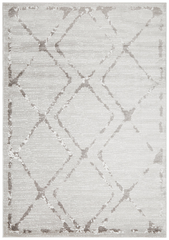 Cosmo Diamond Silver Transitional Rug