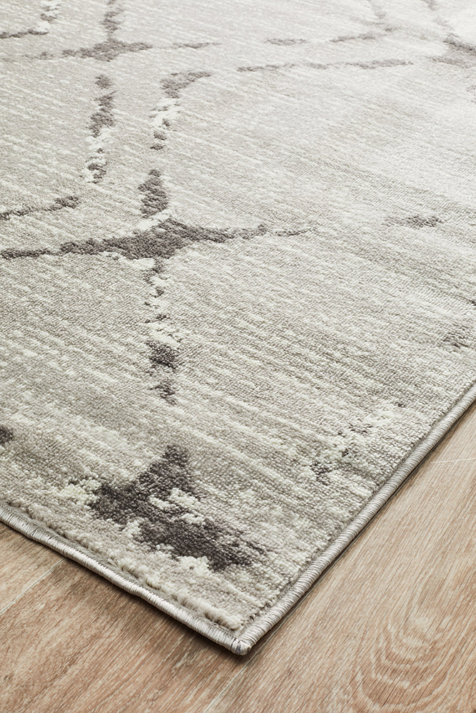 Cosmo Diamond Silver Transitional Rug