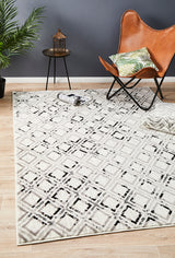 Cosmo Black and White Transitional Rug