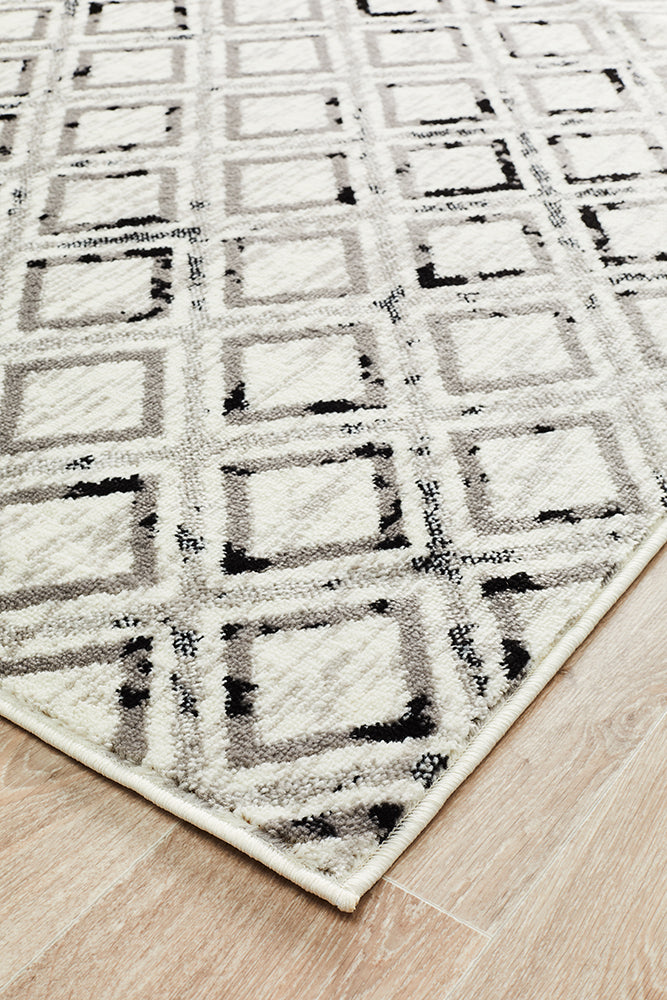 Cosmo Black and White Transitional Rug