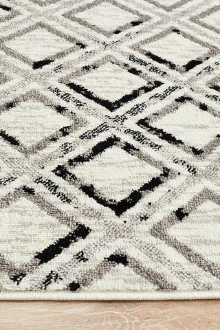 Cosmo Black and White Transitional Rug