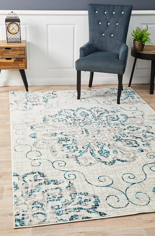 Blue Transitional Rug Cosmo Anna Blue Transitional Rug – Lost Design Society