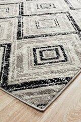 Cosmo Penrose Black Transitional Rug