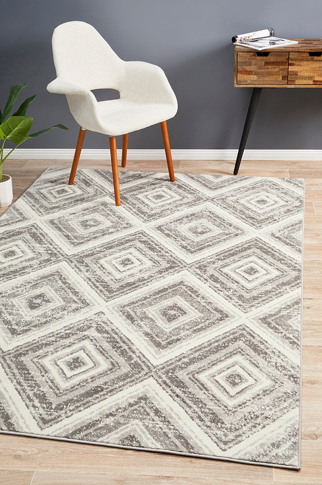 Cosmo Penrose Silver Transitional Rug