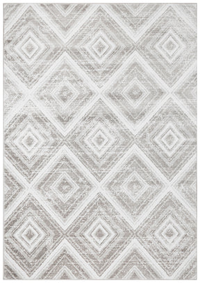 Cosmo Penrose Silver Transitional Rug - Lost Design Society