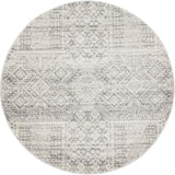 Zelda Silver Grey Round Transitional Rug