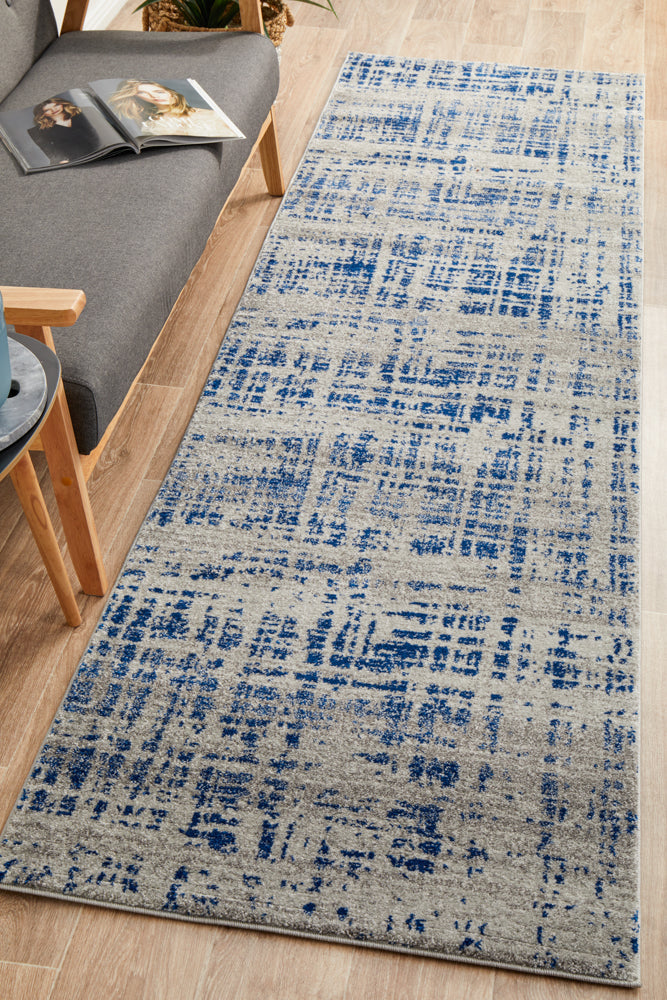 Ashley Abstract Modern Blue Grey Transitional Rug