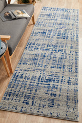 Ashley Abstract Modern Blue Grey Transitional Rug