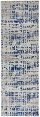 Ashley Abstract Modern Blue Grey Transitional Rug