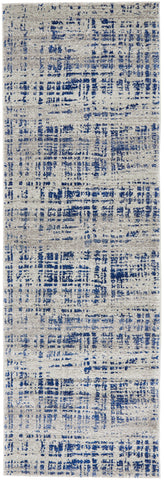 Ashley Abstract Modern Blue Grey Transitional Rug
