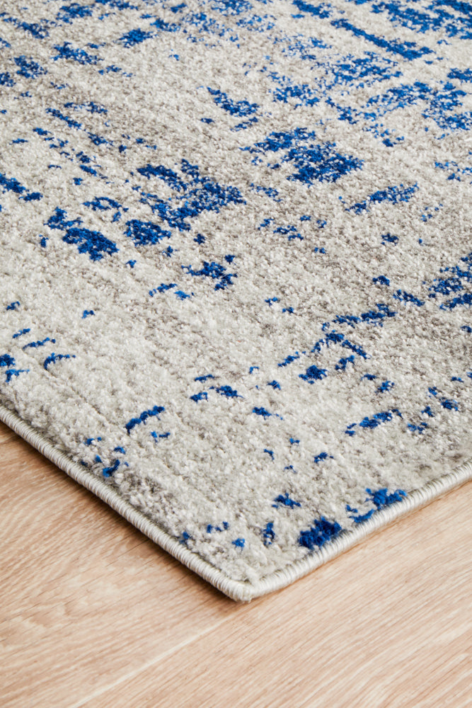 Ashley Abstract Modern Blue Grey Transitional Rug