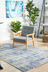 Ashley Abstract Modern Blue Grey Transitional Rug