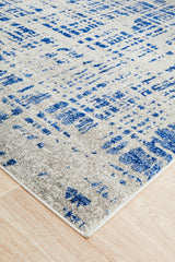 Ashley Abstract Modern Blue Grey Transitional Rug