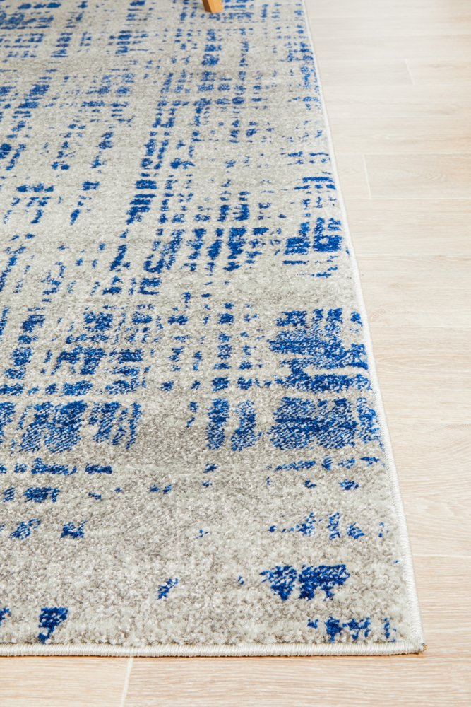 Ashley Abstract Modern Blue Grey Transitional Rug