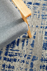 Ashley Abstract Modern Blue Grey Transitional Rug