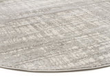 Ashley Abstract Modern Silver Grey Round Rug - Lost Design Society