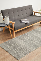 Ashley Abstract Modern Silver Grey Transitional Rug