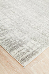 Ashley Abstract Modern Silver Grey Transitional Rug