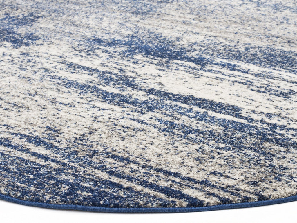 Casandra Dunescape Modern Blue Grey Round Transitional Rug – Lost ...