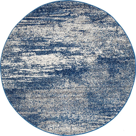 Casandra Dunescape Modern Blue Grey Round Rug - Lost Design Society