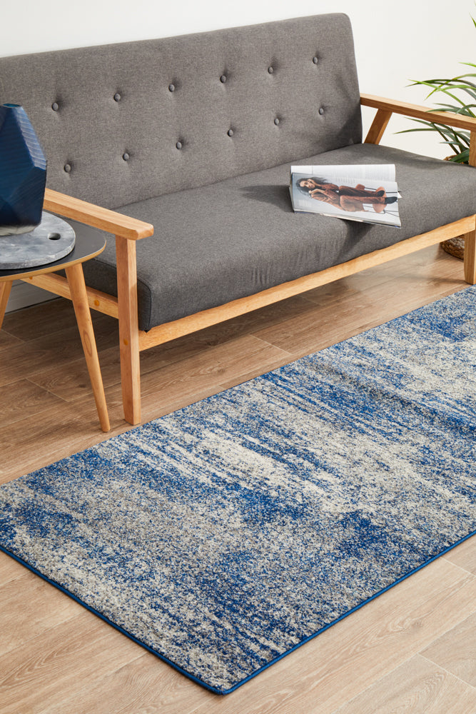 Casandra Dunescape Modern Blue Grey Transitional Rug