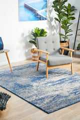 Casandra Dunescape Modern Blue Grey Transitional Rug