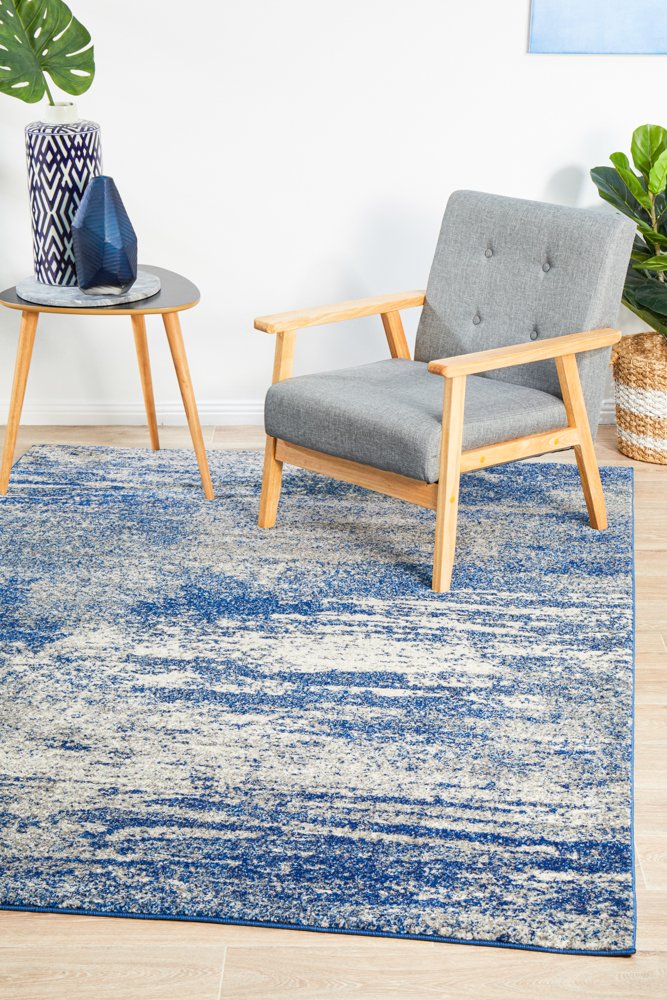 Casandra Dunescape Modern Blue Grey Transitional Rug